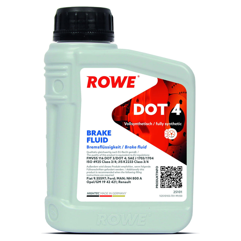 ROWE Brake Fluid - Hightec Brake Fluid DOT 4 - 0,5 litres