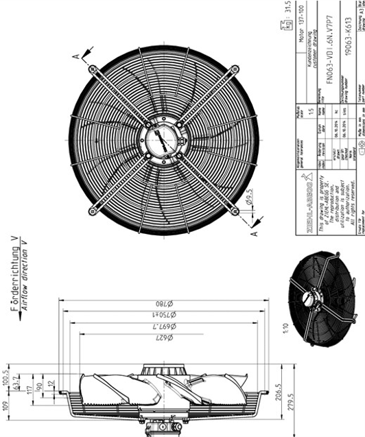 Ziehl-Abegg Axial Fan FN063-VDK.6N.V7P7